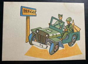 Mint Liberation Of Czechoslovakia Picture Postcard 1945 Drive Over The Frontier