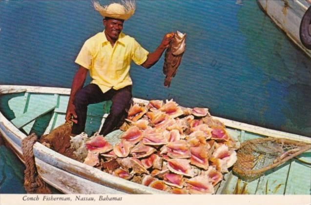 Conch Fisherman Nassau Bahamas