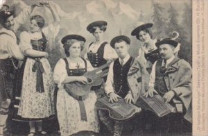 Austri Salzburg Musicians In Local Costume D'lustigen Salzburger Gesangs...
