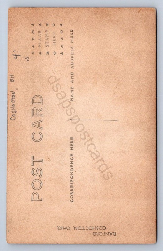 K1/ Coshocton Ohio RPPC Postcard c1910 Well-Dressed Man 455