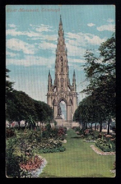 1905 US Sc #300 Scott Monument Edinburgh,UKBoston Mass to N.Cambr...