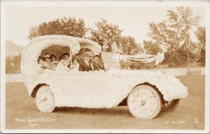 Kamloops BC May Queen's Car 1927 Women Parade AC Taylor Real Photo Postcard G75