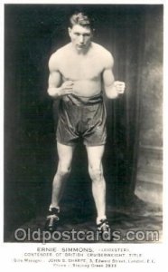 Ernie Simmons Boxing Unused 