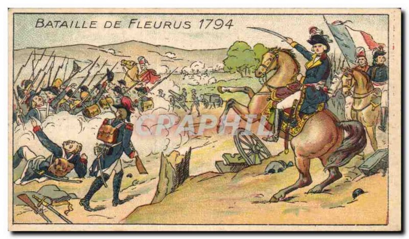 Chromo Battle Fleurus 1794 Pastilles Salmon Miliaria