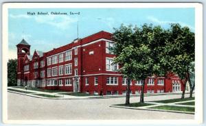 OSKALOOSA, Iowa  IA     HIGH SCHOOL   ca 1920s    Postcard