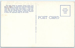 c1940s Estes Park CO Long Peak Rocky Mountain National Park Linen PC Scenic A291