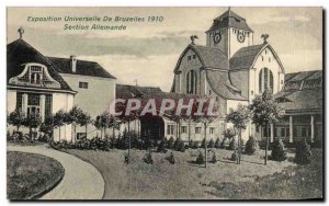 Old Postcard Brussels Brussels World Exposition 1910 German Section