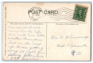 1908 Wayland Inn Hotel Motel Entrance Wayland Massachusetts MA Antique Postcard