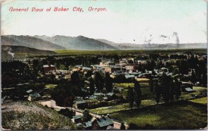 General View of Baker City Oregon Vintage Postcard C052