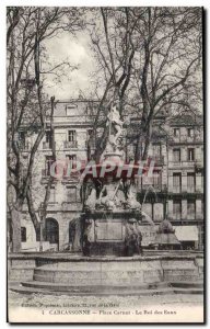 Carcassone - The King of Waters - Place Carnot - Old Postcard