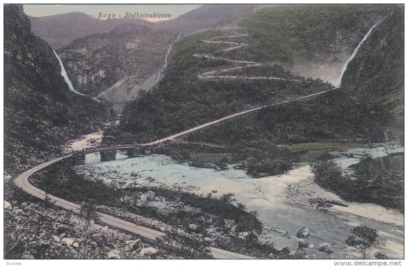 Bird's Eye View, Stalheimskleven, SOGN, Norway, 1900-1910s