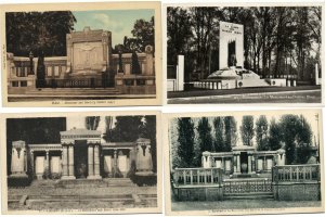 WAR MONUMENTS STATUES MILITARY WWI 250 Vintage Postcards Pre-1940 (L3395)