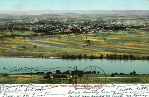 Vintage Postcard 1909 Birds Eye View Of Northampton Massachusetts American News