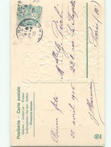 Very Old Foreign Postcard BEAUTIFUL FLOWERS SCENE AA4632