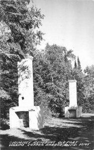 Wilkins Copper Harbor Michigan Chimney Old Fort 1940s Photo Postcard 21-8880