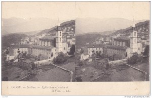 CORSE.-Sartene.-Eglise Saint Damien et la Ville , France , 1890s