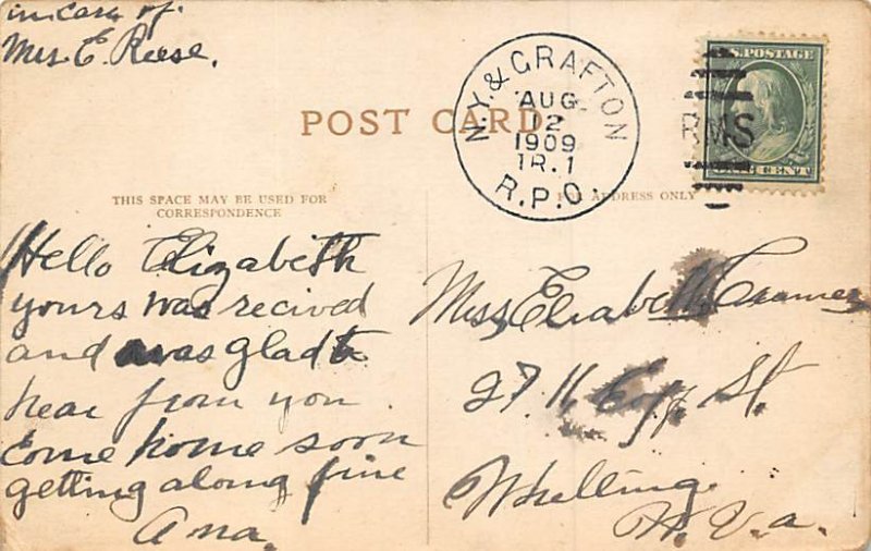 Made in Germany, a Dutch boy and girl Bonnets PU 1909 