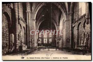 Postcard Old St Yrieix Haute Vienne Interior of the Church