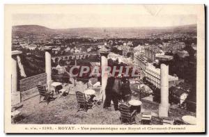 Old Postcard Royat Panoramic View Of Royat and Clermont Ferrand