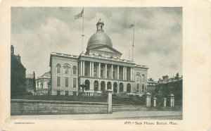Boston MA State House B&W UDB Postcard Unused
