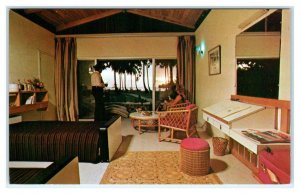 CHOC BAY, ST. LUCIA West Indies ~ Room Interior HALCYON BEACH CLUB Postcard