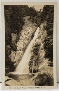 RPPC Pinkham Notch NH Glen Ellis Falls Real Photo Postcard E13