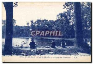 Old Postcard Chaville Foret Meudon The Pond of Crayfish