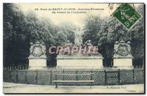 Old Postcard Parc de Saint Cloud Old Pediment of the Palace of The Church