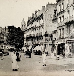 Hotel Du Chateau Porte-Cote Street Downtown Blois France 1910s Postcard PCBG12B