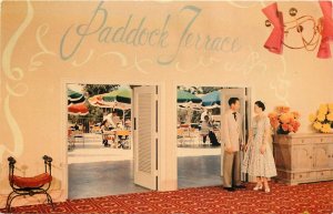 Postcard 1950s California Del Mar Paddock Terrace Turf Club Racetrack CA24-3419