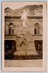 Le Mont Dore War Memorial Monument France RPPC Real Photo Postcard M32