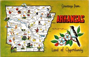 Greetings From Arkansas With Map