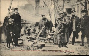 Dayton Ohio OH Flood of 1913 Refugees on Levee Disaster Vintage Postcard