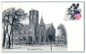 c1905's Post Office Building Tower People Dirt Road Augusta Georgia GA Postcard