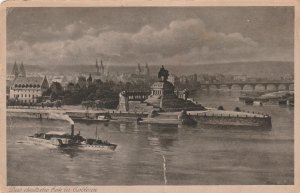 KAISER WILHEM MONUMENT, KOBLENZ, Germany - Vintage POSTCARD