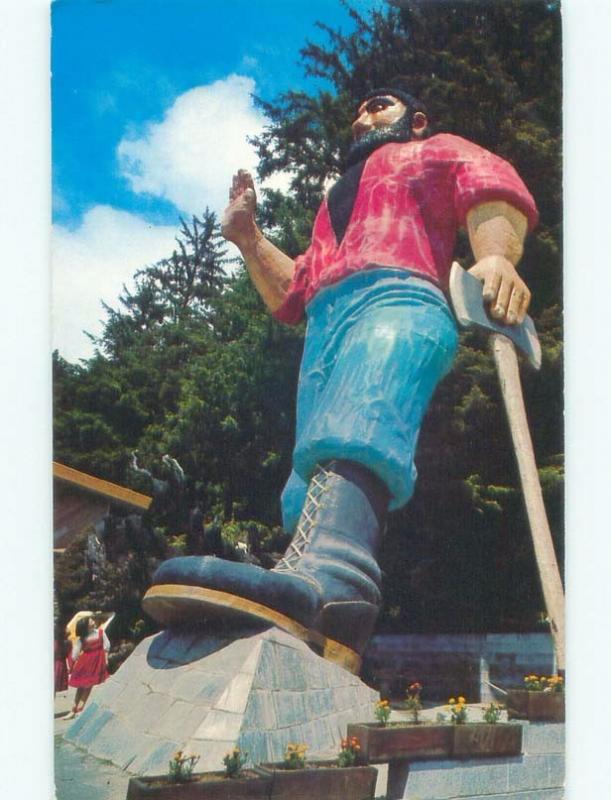 Pre-1980 Trees Of Mystery PAUL BUNYAN STATUE Klamath Near Crescent City CA E7884