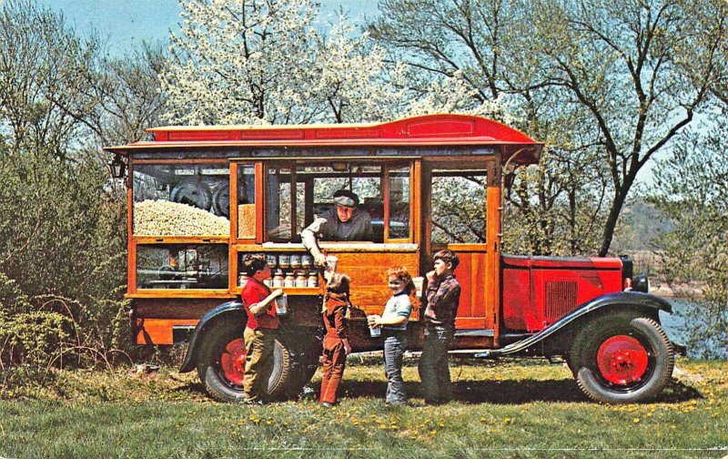 Parke County IN Maple Fair Popcorn Wagon Postcard