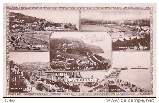 RP; Five views of LLANDUDNO, Conwy County Borough, Wales, United Kingdom, PU-...