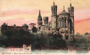 Vintage Postcard 1910's Notre-Dame de Fourviare L' Abside Lyon France FR