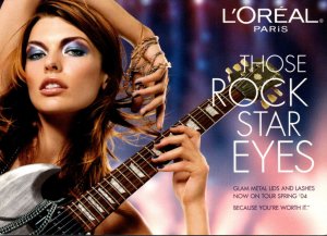 Advertising L'Oreal Paris Women Of Rock and Their Music