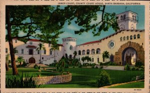 Inner court, county court house, Santa Barbara, California