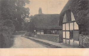 KEMPSEY WORCESTERSHIRE ENGLAND~THATCHED ROOF VILLAGE VIEW~1900s PHOTO POSTCARD