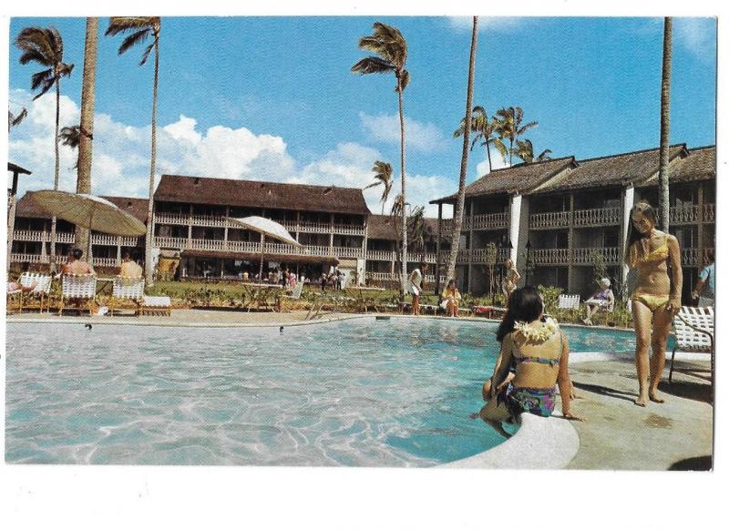 Islander Inns Pool Scene Beach Side in Kauai Old Plantation Living Hawaii