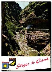 Postcard Modern Cians Gorge Road on Touet Var Beuil Valberg through the small...