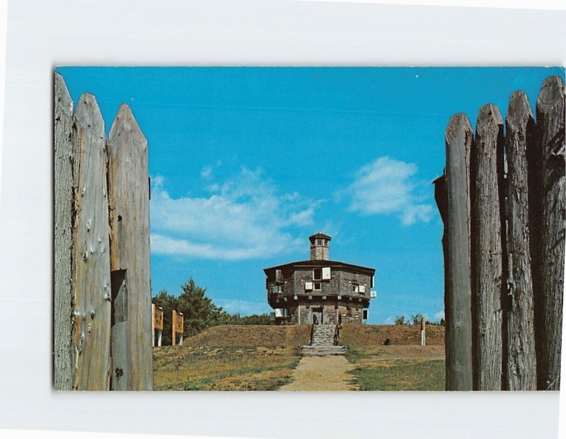 Postcard Fort Edgecomb Memorial, Davis Island, at Edgecomb, Maine