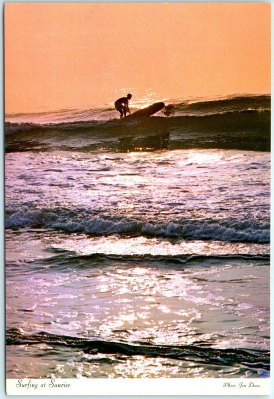 Postcard - Surfing at Sunrise - Cape Hatteras National Seashore