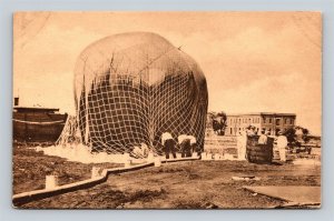 c1915 Free Balloon Inflation USN Aeronautic Station Pensacola Florida Postcard