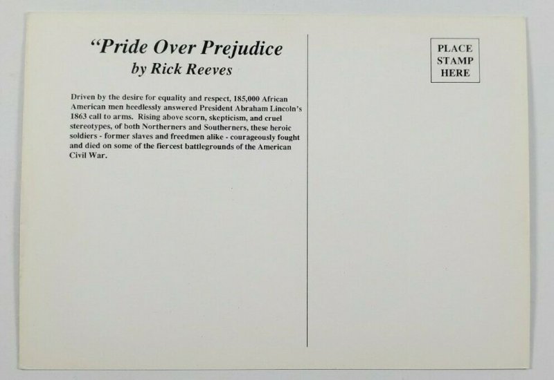 Rick Reeves African Americans Pride Over Prejudice Civil War Art Postcard P20