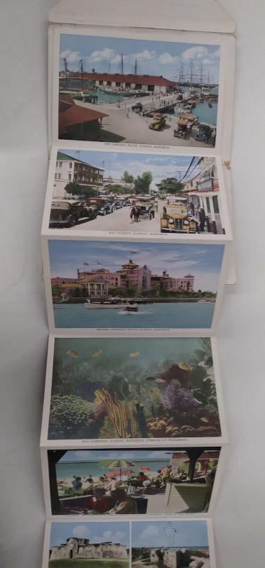 Nassau Bahamas Hotels Street Scenes Etc Vintage Postcard Folder J74219