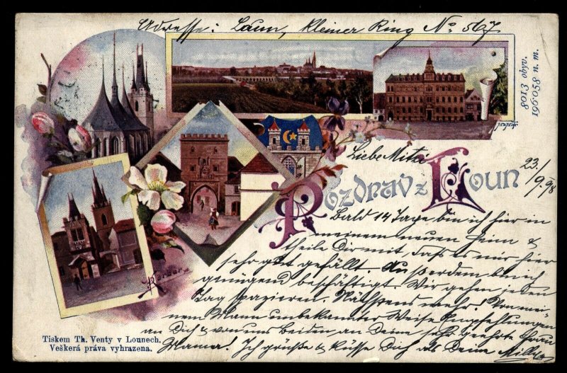 Austria 1898 Louny Laun Card  to Vienna 